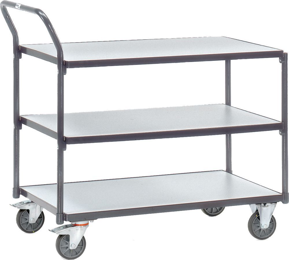 FETRA ESD Tischwagen Transportwagen m. 3 LF 250kg, 850x500mm Produktbild FETRA ESD Tischwagen Transportwagen m. 3 LF 250kg, 850x500mm
