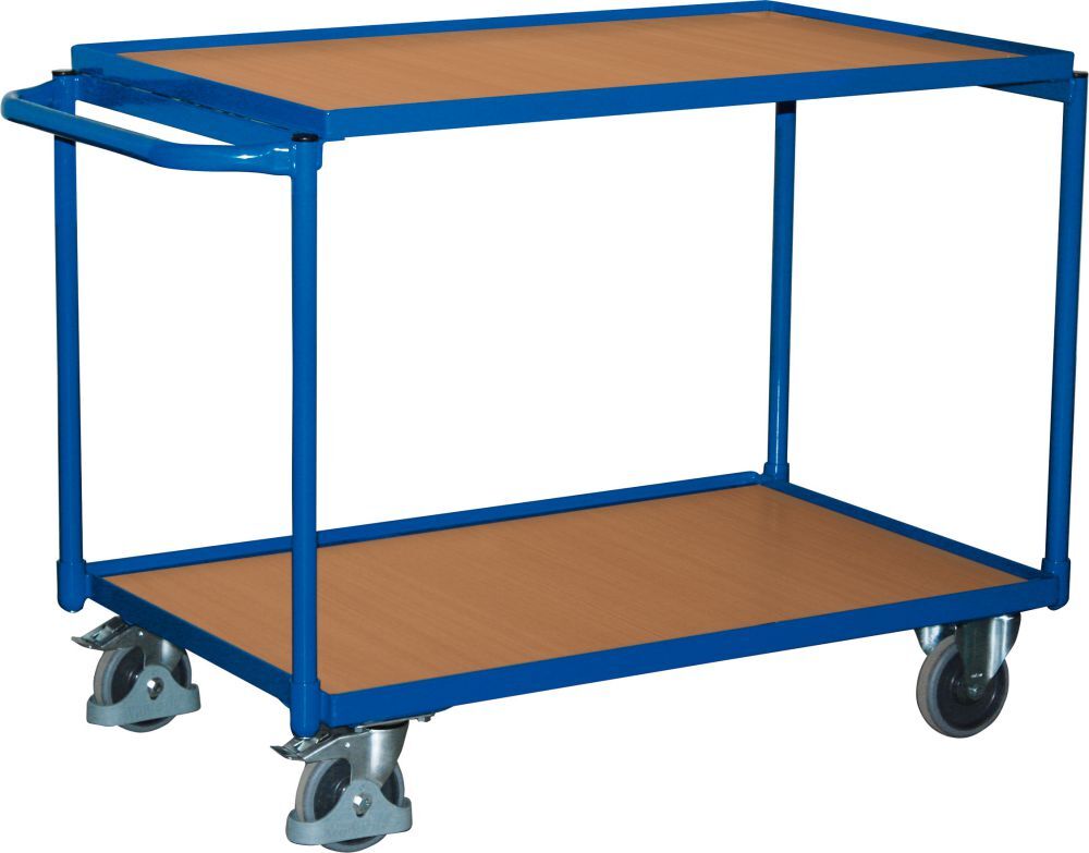 Variofit Tischwagen 850x500 2 Ladefl.Griff waag. Produktbild Variofit Tischwagen 850x500 2 Ladefl.Griff waag.