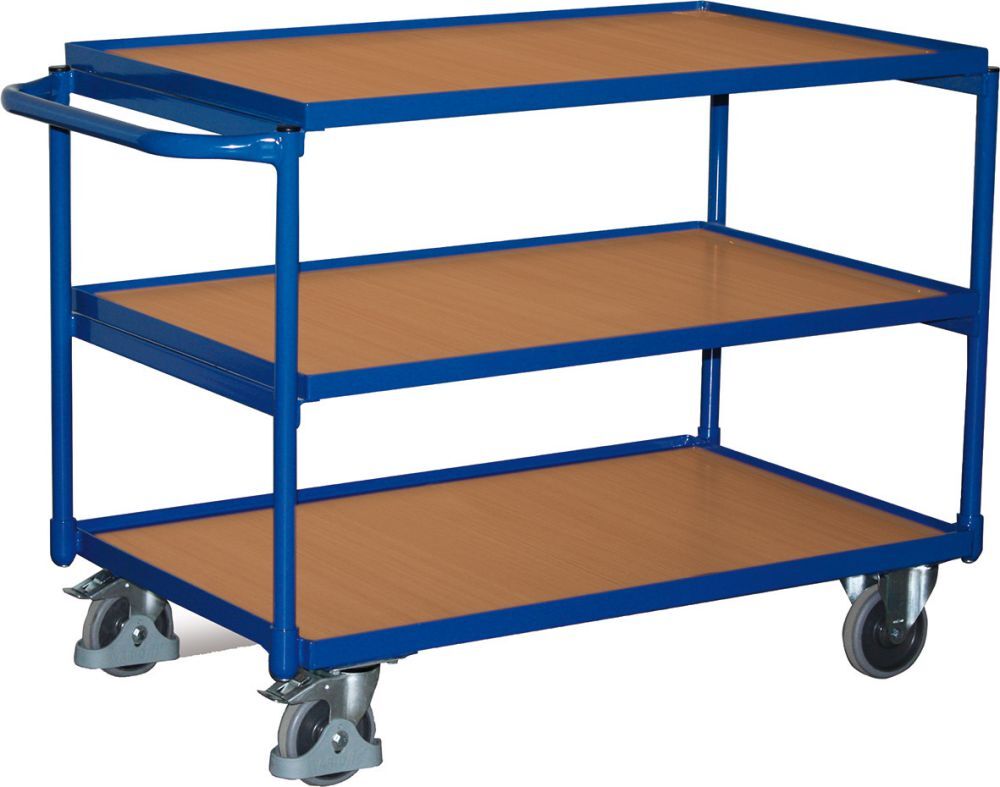 Variofit Tischwagen 850x500 3 Ladefl.Griff waag. Produktbild Variofit Tischwagen 850x500 3 Ladefl.Griff waag.