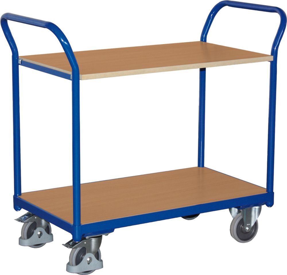 Variofit Tischwagen 200 kg 2 BödenLadefläche 850x500 mm Produktbild Variofit Tischwagen 200 kg 2 BödenLadefläche 850x500 mm