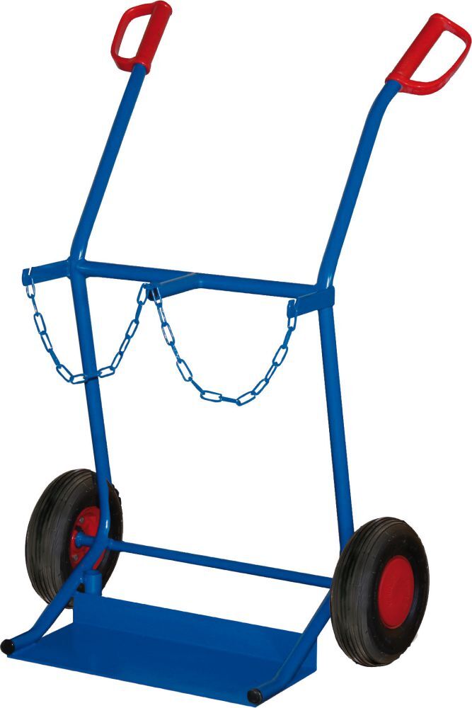 Variofit Stahlflaschenkarre 100 kg2x20 l Gummiräder Produktbild Variofit Stahlflaschenkarre 100 kg2x20 l Gummiräder
