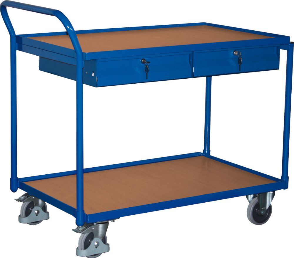 Variofit Tischwagen 250 kg 1000x600 mm 2 Böd./Schubl Produktbild Variofit Tischwagen 250 kg 1000x600 mm 2 Böd./Schubl