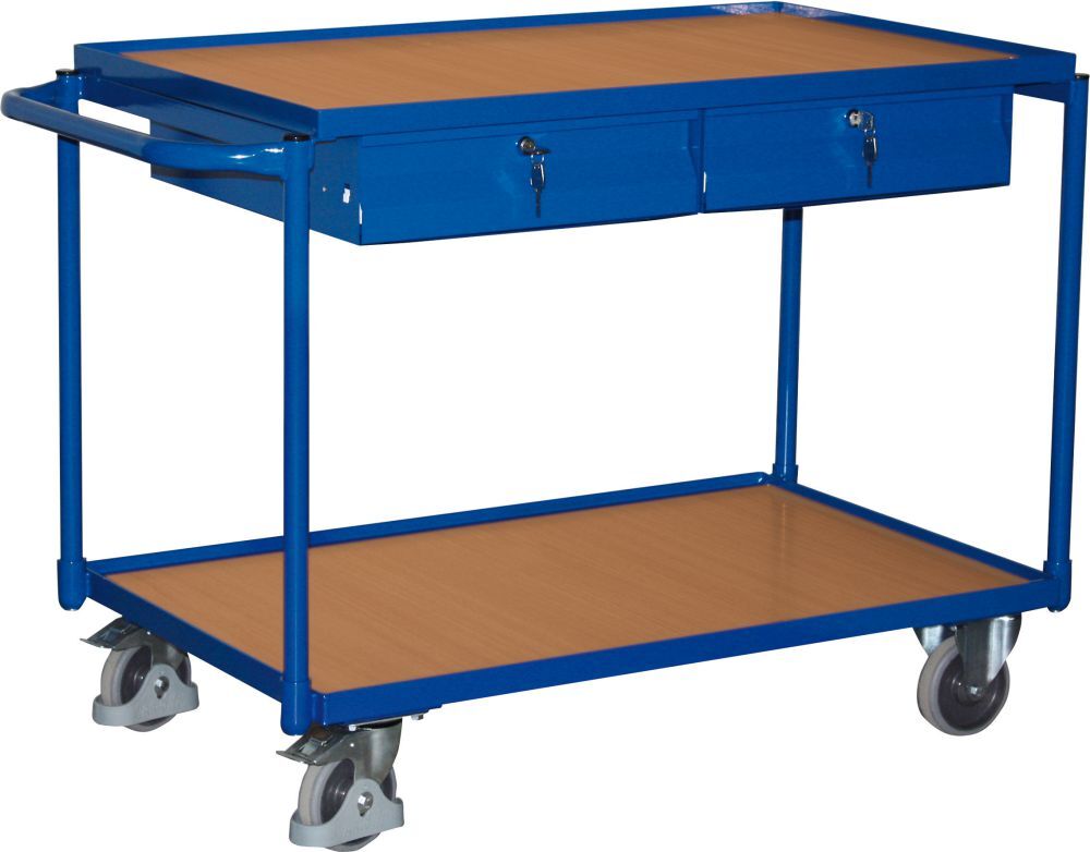 Variofit Tischwagen 1000x600 2 Schubl.Griff waag. Produktbild Variofit Tischwagen 1000x600 2 Schubl.Griff waag.