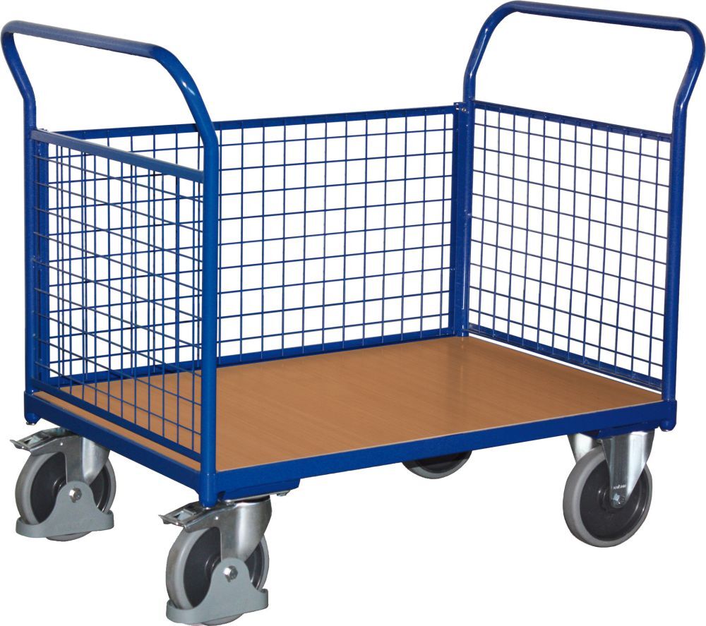 Variofit Dreiwandwagen 500 kg 1000x675 mm Draht Produktbild Variofit Dreiwandwagen 500 kg 1000x675 mm Draht