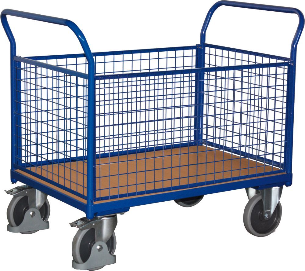 Variofit Vierwandwagen 500 kg 1000x550 mm Drahtwände Produktbild Variofit Vierwandwagen 500 kg 1000x550 mm Drahtwände