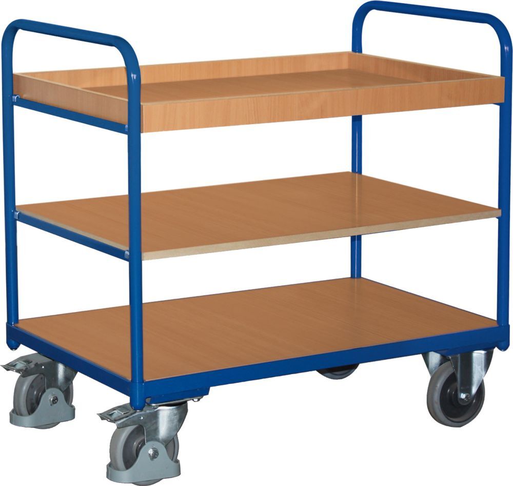 Variofit Etagenwagen 250 kg 850x500 mm 2 Böden/1Kas. Produktbild Variofit Etagenwagen 250 kg 850x500 mm 2 Böden/1Kas.