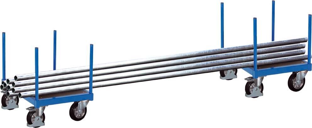 Variofit Langmaterialroller 1200kg700x700 mm Gummiräder Produktbild Variofit Langmaterialroller 1200kg700x700 mm Gummiräder bild 2