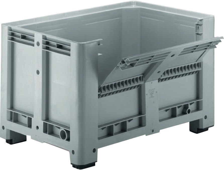 Alpha Palettenbox m.4 Füßen 1200x800x760mm, Klappe Produktbild Alpha Palettenbox m.4 Füßen 1200x800x760mm, Klappe