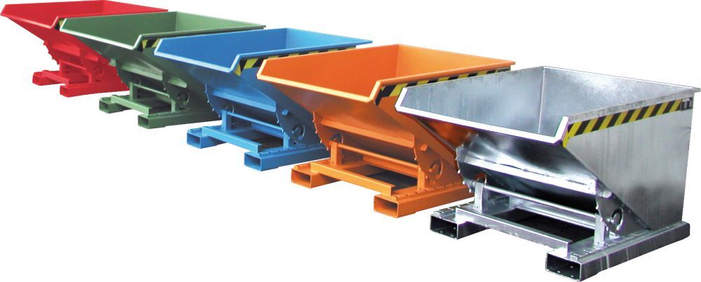 Bauer Kippbehälter m. Abrollsys0, 6 , 1260x1070x835mm, lack Produktbild Bauer Kippbehälter m. Abrollsys0, 6 , 1260x1070x835mm, lack