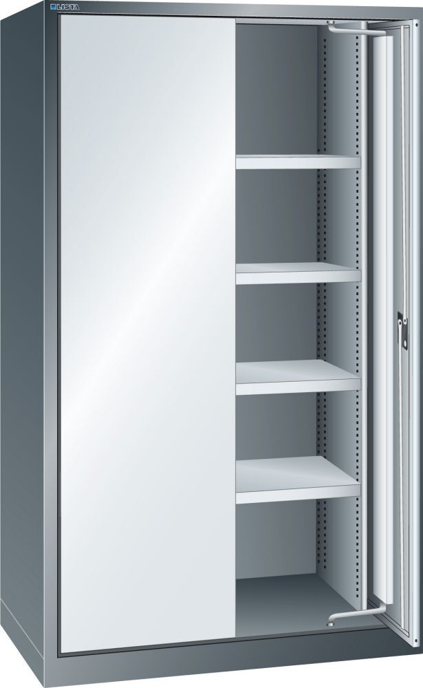 LISTA Schwerlastschrank RAL 5012 1950 x 1100 x 641 mm mit 4 Verstellböden Produktbild LISTA Schwerlastschrank RAL 5012 1950 x 1100 x 641 mm mit 4 Verstellböden