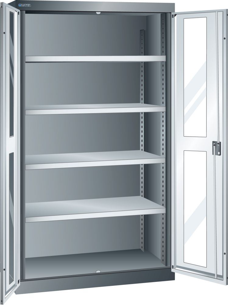 LISTA Flügeltürschrank mit Türen 4 Verstellböden 1950 x 1100 x 641 mm Produktbild LISTA Flügeltürschrank mit Türen 4 Verstellböden 1950 x 1100 x 641 mm
