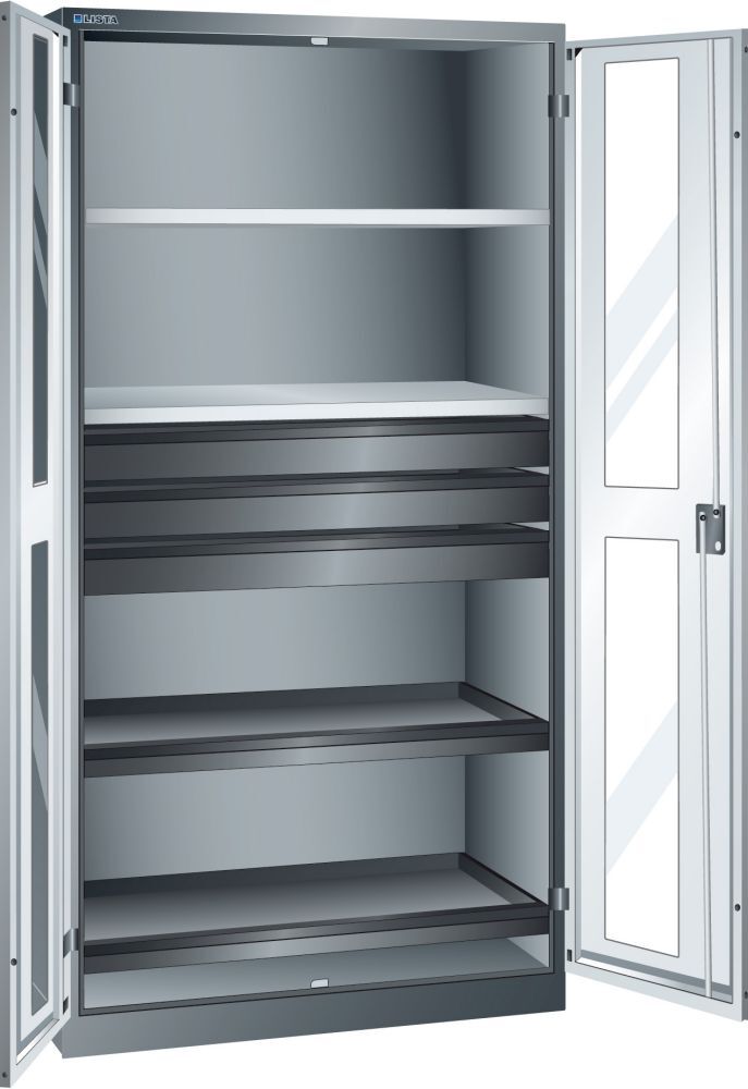 LISTA Flügeltürschrank 1950 x 1000 x 580 mm mit Zylinderschloss Produktbild LISTA Flügeltürschrank 1950 x 1000 x 580 mm mit Zylinderschloss