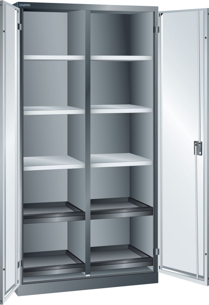 LISTA Flügeltürschrank 1950 x 1000 x 580 mm RAL 5012 Produktbild LISTA Flügeltürschrank 1950 x 1000 x 580 mm RAL 5012