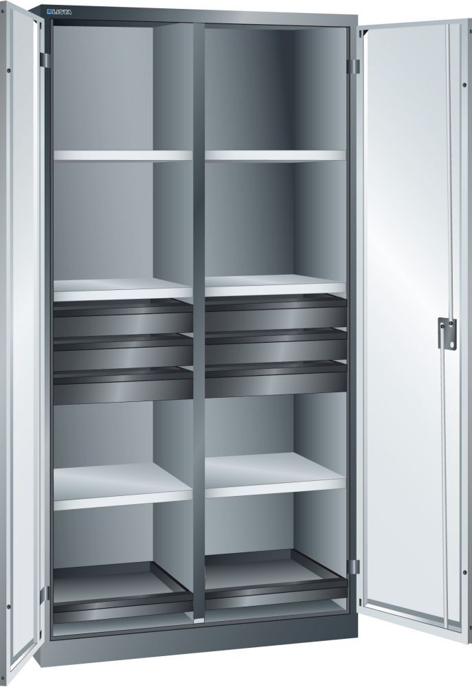 LISTA Flügeltürschrank 1950 x 1000 x 580 mm mit 6 Schubladen Produktbild LISTA Flügeltürschrank 1950 x 1000 x 580 mm mit 6 Schubladen