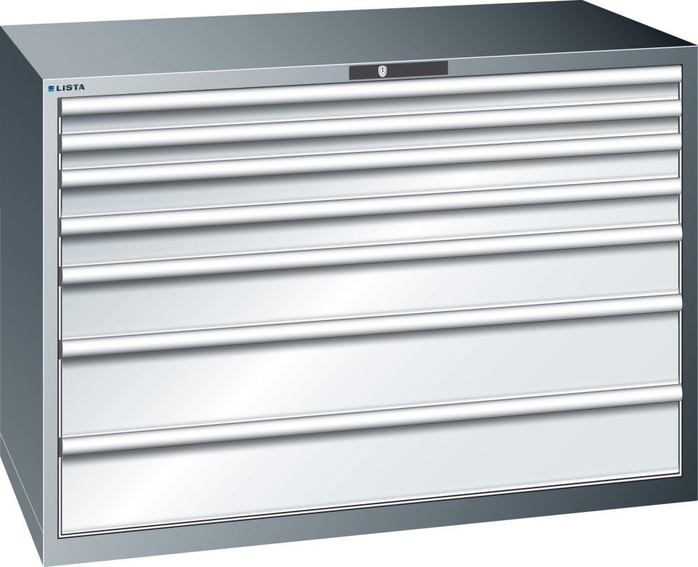 LISTA Schubladenschrank 200 lg/lH1000,7SL2x75,100/150/2x2 Produktbild LISTA Schubladenschrank 200 lg/lH1000,7SL2x75,100/150/2x2