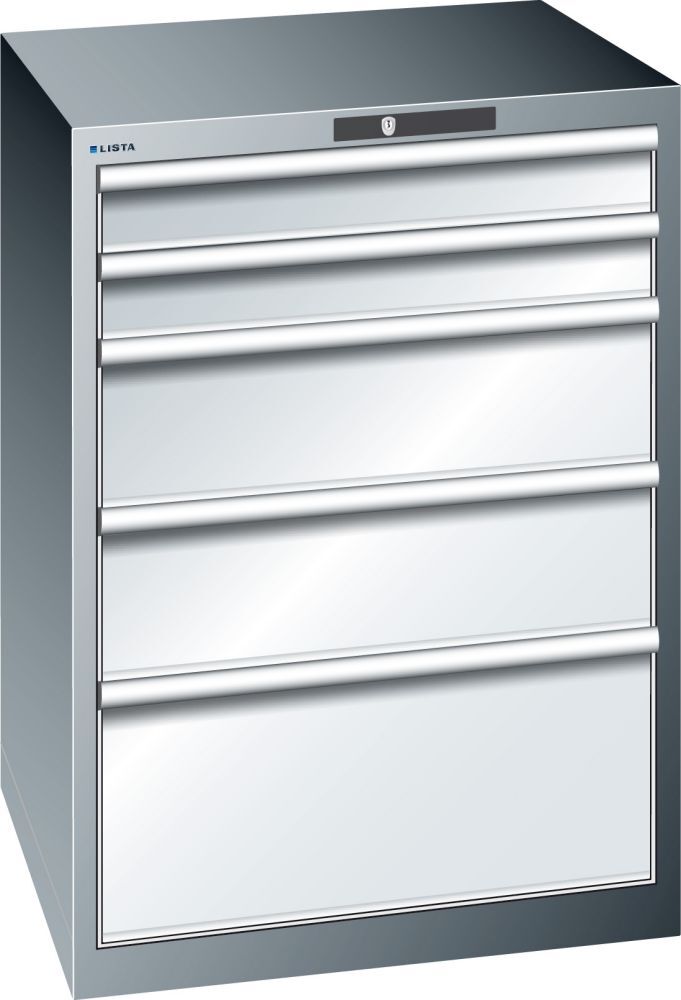 LISTA Schubladenschrank blau H1000, 5 Schubl. Produktbild LISTA Schubladenschrank blau H1000, 5 Schubl.