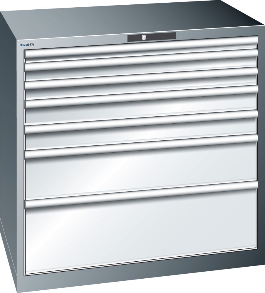 LISTA Schubladenschrank grm/ H1000, 7 Schubladen Produktbild LISTA Schubladenschrank grm/ H1000, 7 Schubladen