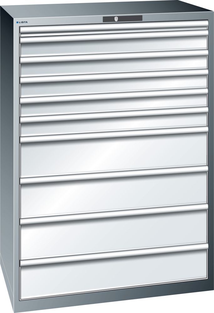LISTA Schubladenschrank lg/l H1450, 10 Schubladen LISTA Schubladenschrank lg/l H1450, 10 Schubladen