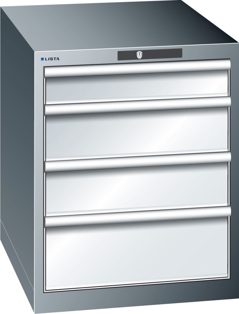LISTA Schubladenschrank 75 grm/H700,4SL100/2x150/200 LISTA Schubladenschrank 75 grm/H700,4SL100/2x150/200