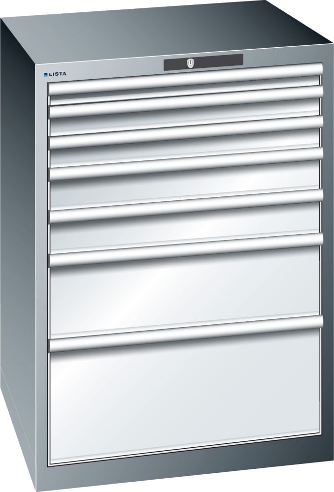 LISTA Schubladenschrank gm/lg H1000, 7 Schubladen Produktbild LISTA Schubladenschrank gm/lg H1000, 7 Schubladen