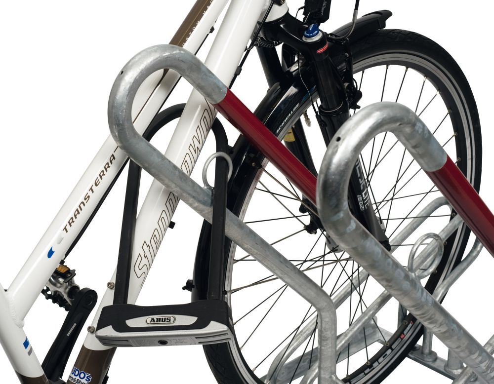 Wsm Fahrradständer Anlehnparker einseitig L1000mm,2EP,vzk. Wsm Fahrradständer Anlehnparker einseitig L1000mm,2EP,vzk.
