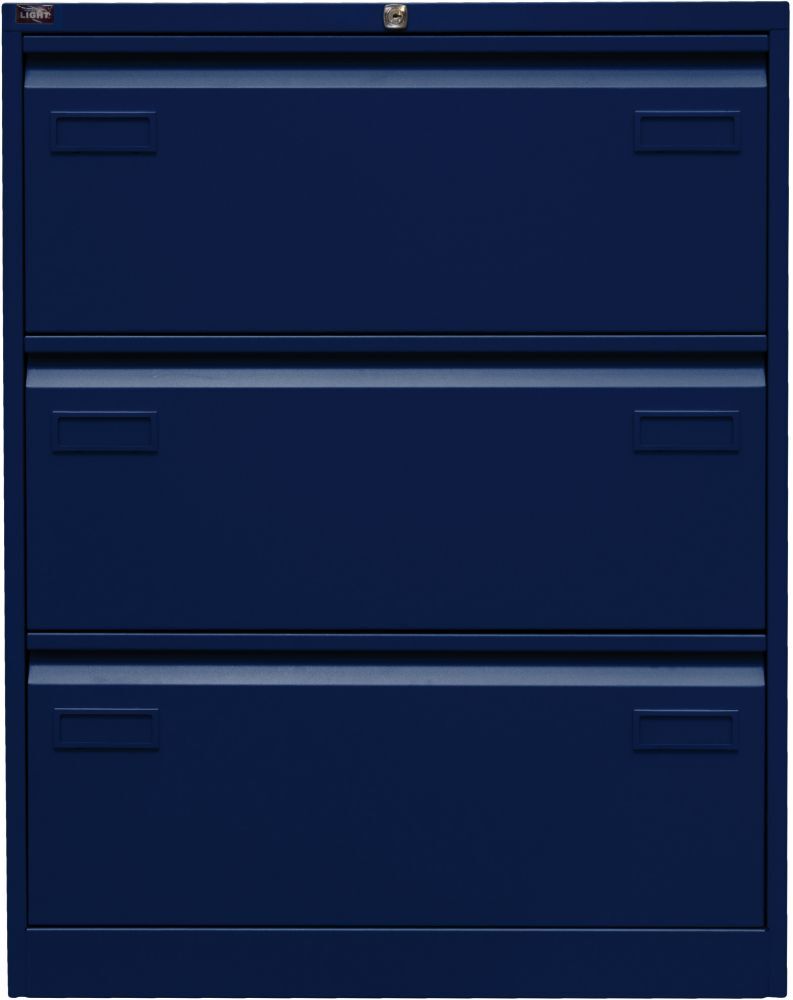 Bisley Hängeregistraturschrank 2-bahn, blau 1016x800x622mm, 3 Schübe Produktbild Bisley Hängeregistraturschrank 2-bahn, blau 1016x800x622mm, 3 Schübe