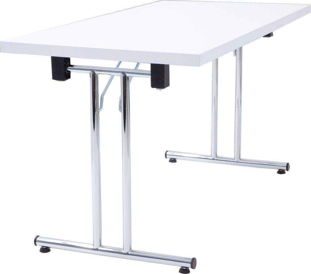 Hammerbacher Klapptisch KL 1380x690x745, Platte weiß Produktbild Hammerbacher Klapptisch KL 1380x690x745, Platte weiß