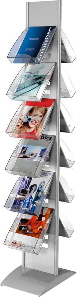 Kerkmann Prospektsäule Tec-Art ohne Fächer silber Produktbild Kerkmann Prospektsäule Tec-Art ohne Fächer silber