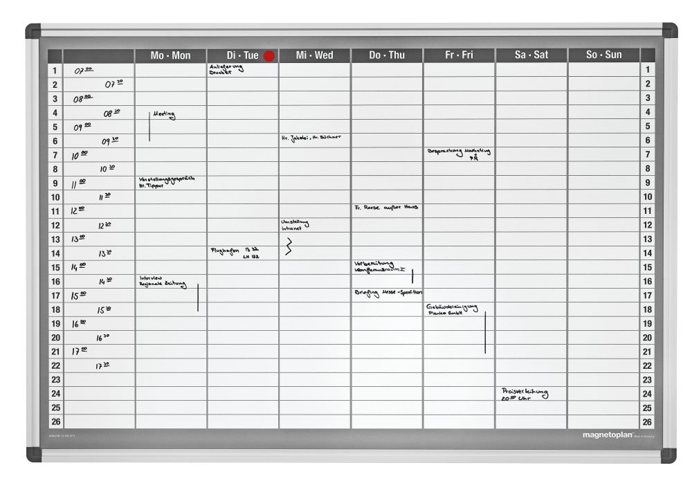 Magnetoplan Wochenplaner 8x26 Felder Abm. 920 x 625 mm Produktbild Magnetoplan Wochenplaner 8x26 Felder Abm. 920 x 625 mm