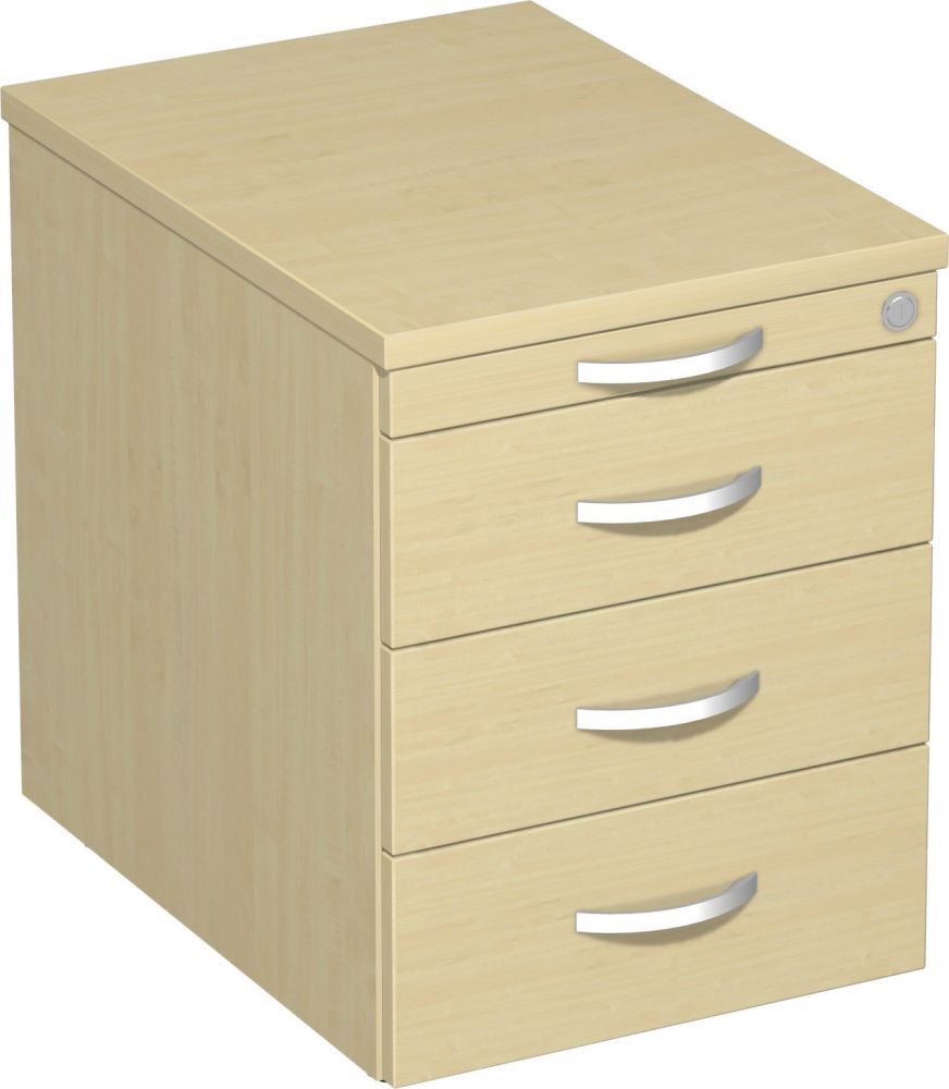 Geramöbel Rollcontainer 3 KU Schubfächer 438x600x565mm Nußbaum Produktbild Geramöbel Rollcontainer 3 KU Schubfächer 438x600x565mm Nußbaum