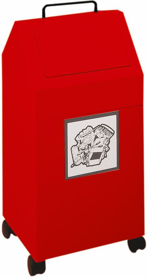 Stumpf Wertstoffsammler 45 l mobil rot Produktbild Stumpf Wertstoffsammler 45 l mobil rot