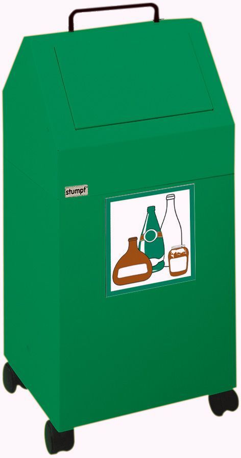 Stumpf Wertstoffsammler 45 l mobil grün Produktbild Stumpf Wertstoffsammler 45 l mobil grün