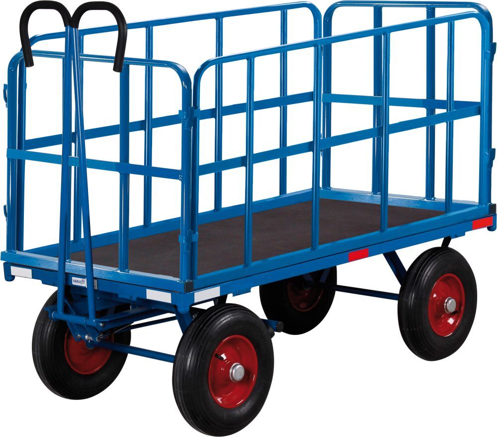 Variofit Handpritschenwagen 4 Wand1000 kg 1130x800 mm Gummi Produktbild Variofit Handpritschenwagen 4 Wand1000 kg 1130x800 mm Gummi