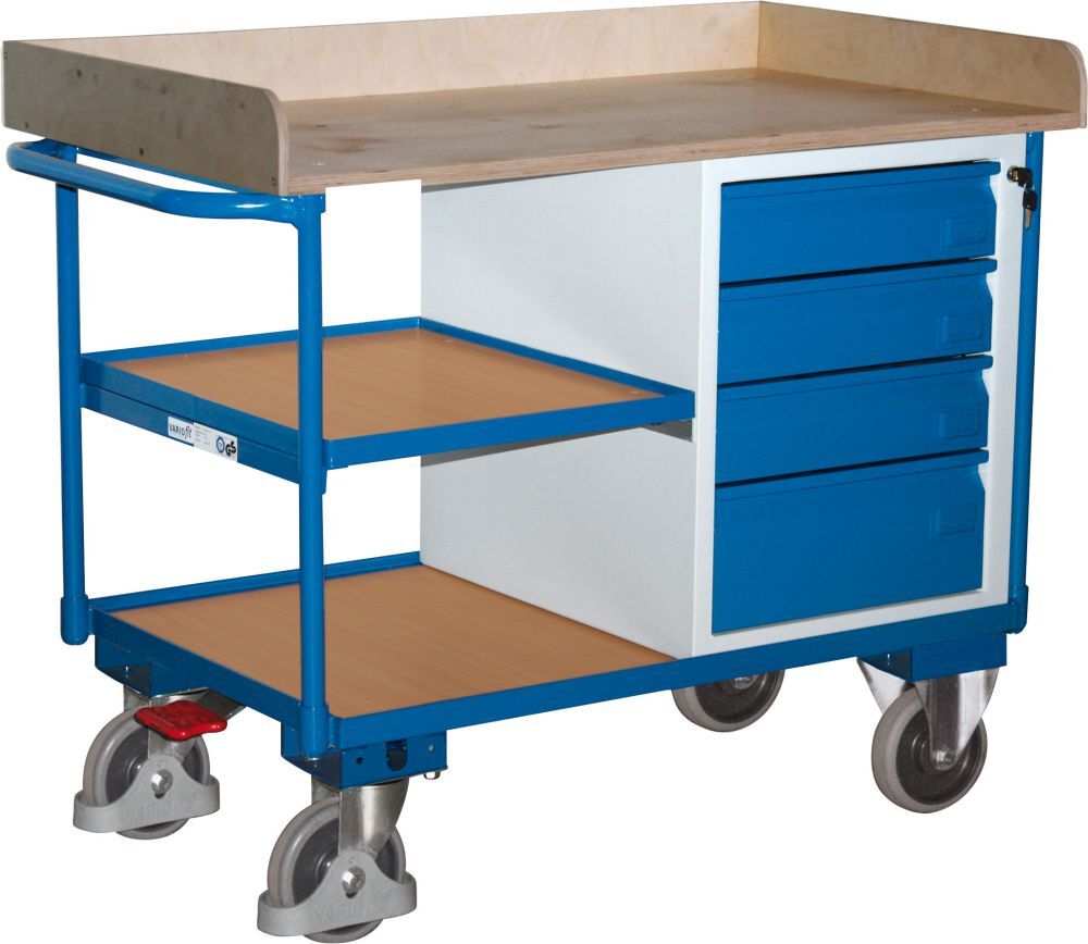 Variofit Werkstattwagen 400 kg 4 Schubladen 3 Ladefl. Produktbild Variofit Werkstattwagen 400 kg 4 Schubladen 3 Ladefl.