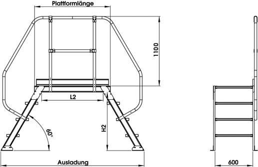 Günzburger Überstieg 5 Stufen B 600 mm Günzburger Überstieg 5 Stufen B 600 mm