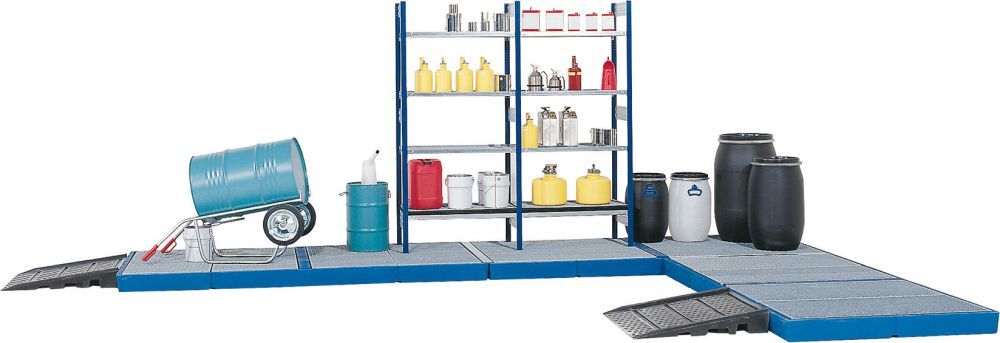 Asecos Bodenelement PE 125l m.Giro verz. H150 mm Produktbild Asecos Bodenelement PE 125l m.Giro verz. H150 mm