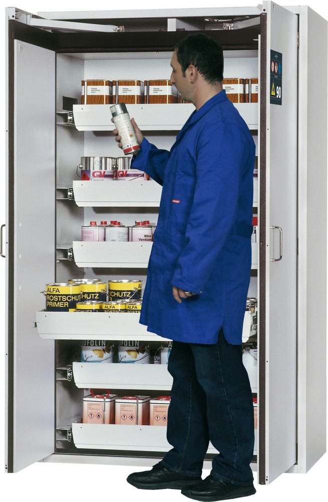 Asecos Gefahrstoffschrank S-Clas90B1200mm, 6VA, R7035 Produktbild Asecos Gefahrstoffschrank S-Clas90B1200mm, 6VA, R7035