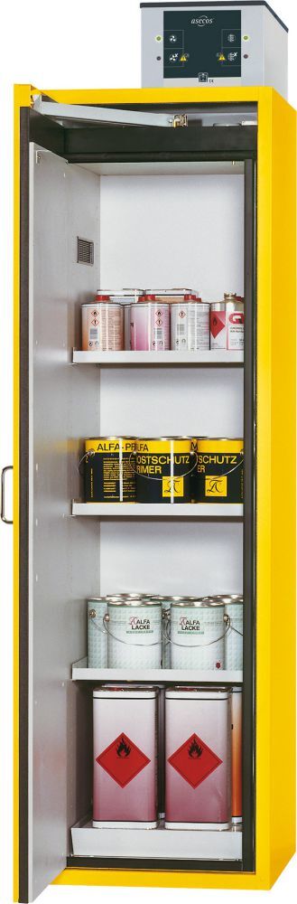 asecos Gefahrstoffschrank S-Clas90B600mm, 3FB, LB+BAW, R1004 Produktbild asecos Gefahrstoffschrank S-Clas90B600mm, 3FB, LB+BAW, R1004