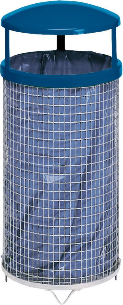 Var Abfallsammler Drahtkorb 75 l Kopfteil blau Produktbild Var Abfallsammler Drahtkorb 75 l Kopfteil blau