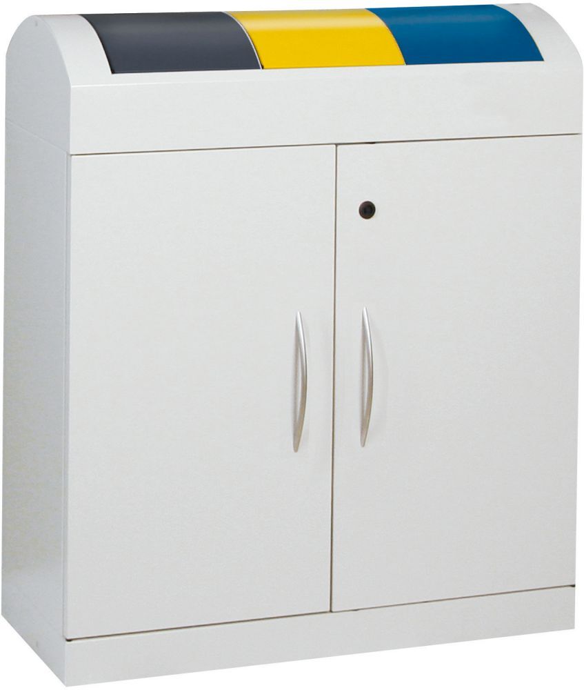 Stumpf Wertstoffsammler TD3x45 l975x860x320mm grau Produktbild Stumpf Wertstoffsammler TD3x45 l975x860x320mm grau