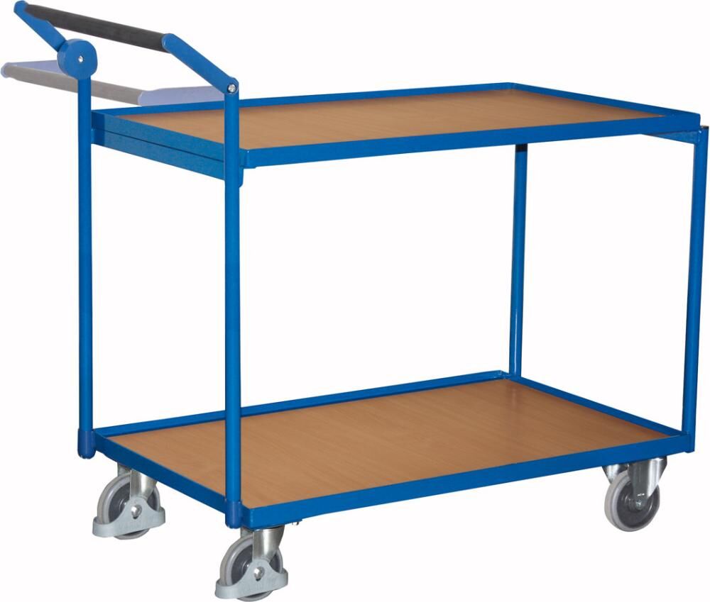 Variofit Tischwagen mit 2 Ladeflächen inkl. Totmannbremse Produktbild Variofit Tischwagen mit 2 Ladeflächen inkl. Totmannbremse