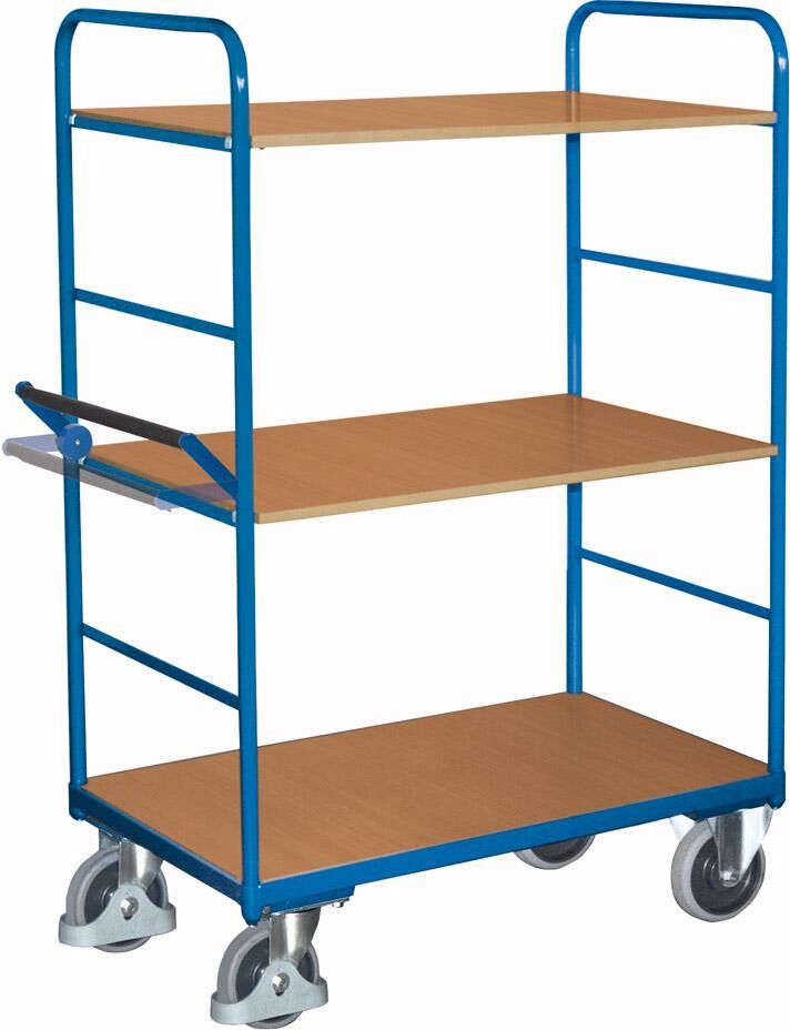 Etagenwagen mit Totmannbremse RAL 5010 enzianblau Produktbild Etagenwagen mit Totmannbremse RAL 5010 enzianblau