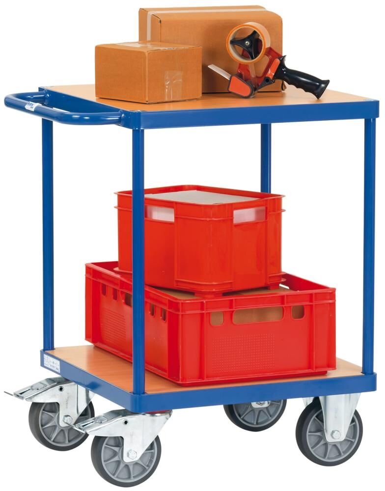 FETRA Tischwagen 2496 500kg 2 Böden 600x600mm Produktbild FETRA Tischwagen 2496 500kg 2 Böden 600x600mm bild 2