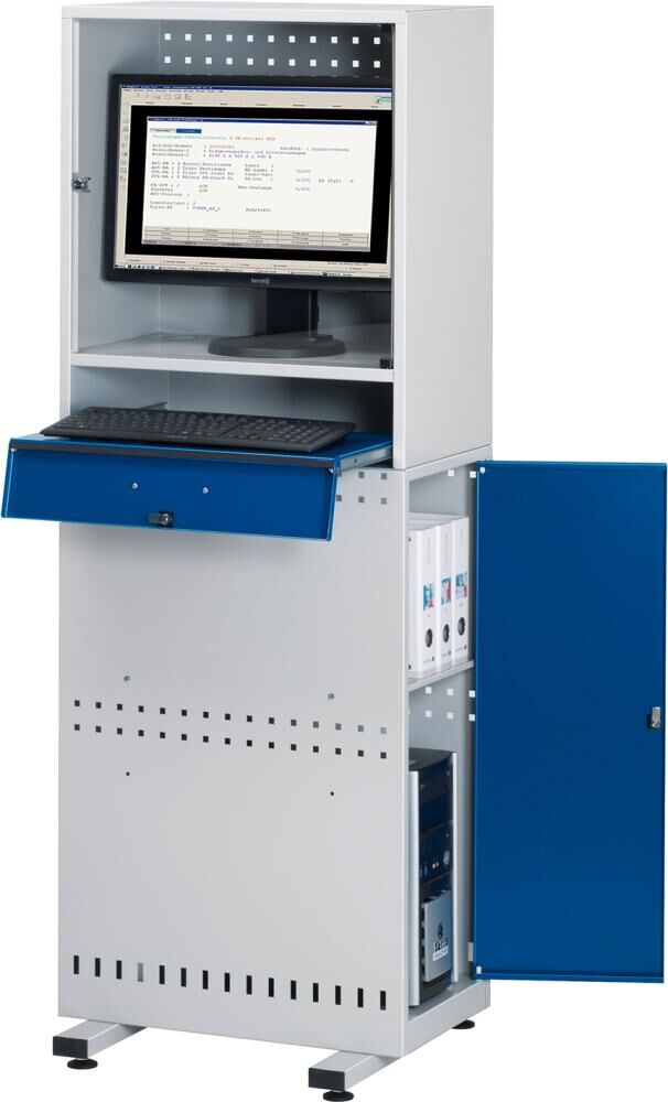 RAU Computer-Station SlimLineModell 1, 650x350x1650 Produktbild RAU Computer-Station SlimLineModell 1, 650x350x1650
