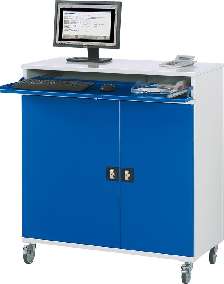 RAU Computer-Schrank 1100x520x1185 7035/5010 Produktbild RAU Computer-Schrank 1100x520x1185 7035/5010 bild 2