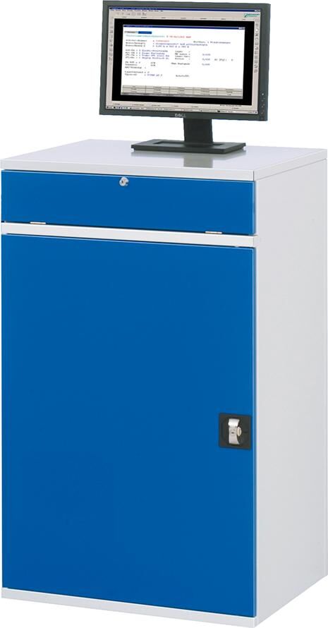 RAU Computer-Schrank 650x520x1060 7035/5010 Produktbild RAU Computer-Schrank 650x520x1060 7035/5010 bild 2