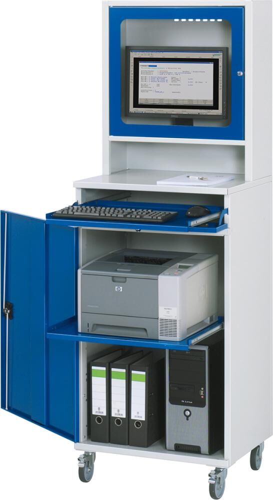 RAU Computer-Schrank 650x520x1860 7035/5010 Produktbild RAU Computer-Schrank 650x520x1860 7035/5010