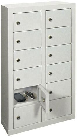 Pavoy Kleinfachschrank 12 FächerTüren glatt, 7035 Produktbild Pavoy Kleinfachschrank 12 FächerTüren glatt, 7035