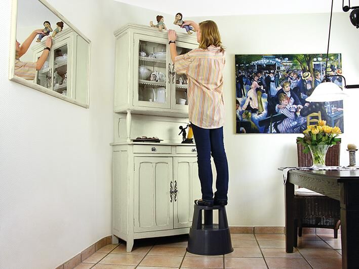 Rollhocker Step Kst., schwarz Produktbild Rollhocker Step Kst., schwarz bild 2