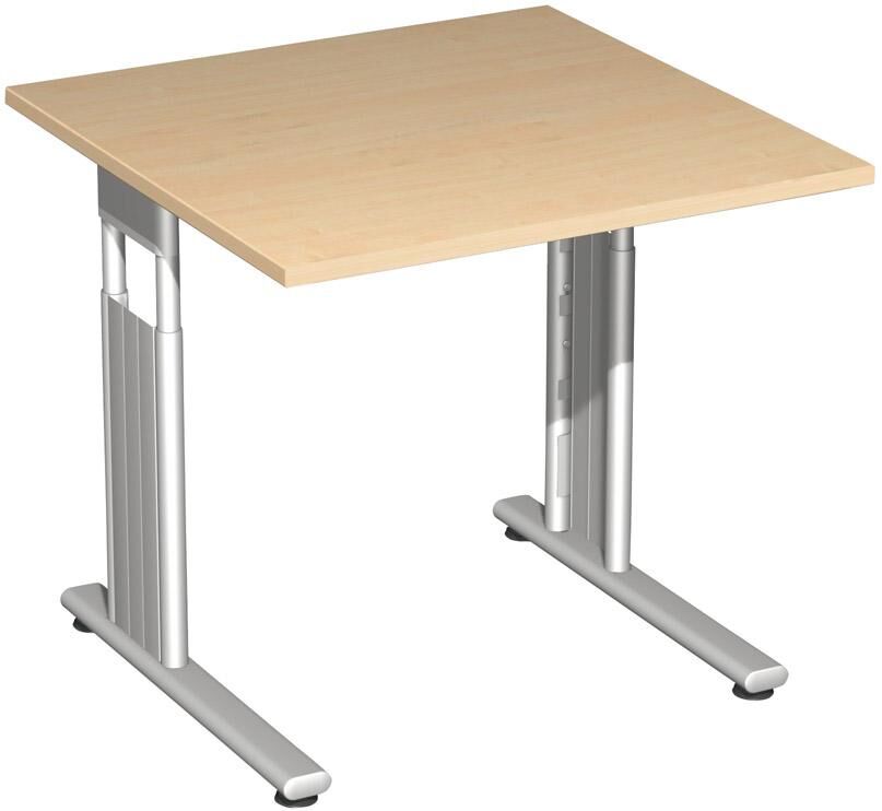 Geramöbel Schreibtisch C-Fuß Nußbau800x800/,680-820 Nußbaum Produktbild Geramöbel Schreibtisch C-Fuß Nußbau800x800/,680-820 Nußbaum